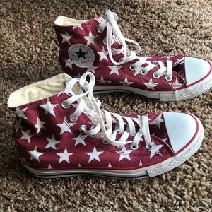 Red star high top converse